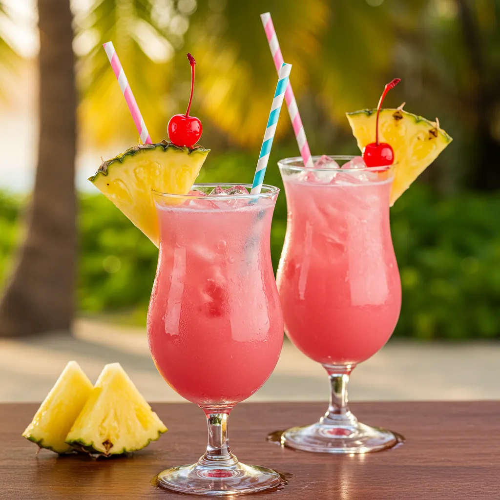 Tropical Pink Coconut Rum Punch